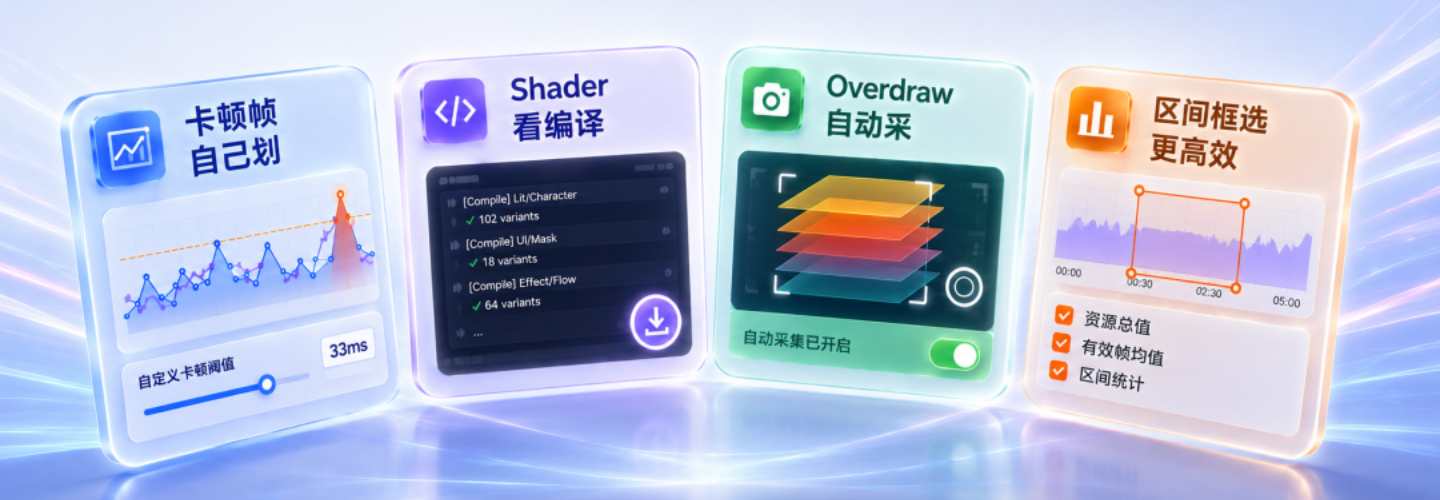 卡顿帧自己划,Shader看编译,Overdraw自动采:这次把决定权交还给项目