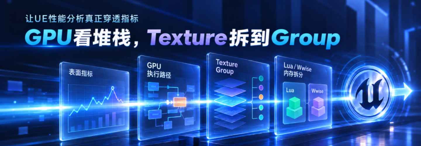 让UE性能分析真正穿透指标：GPU看堆栈，Texture拆到Group